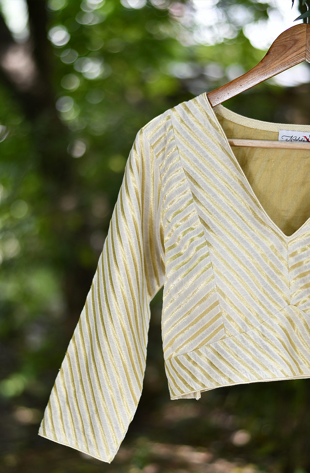 Fawn Pure Brocade Blouse - Naksheband