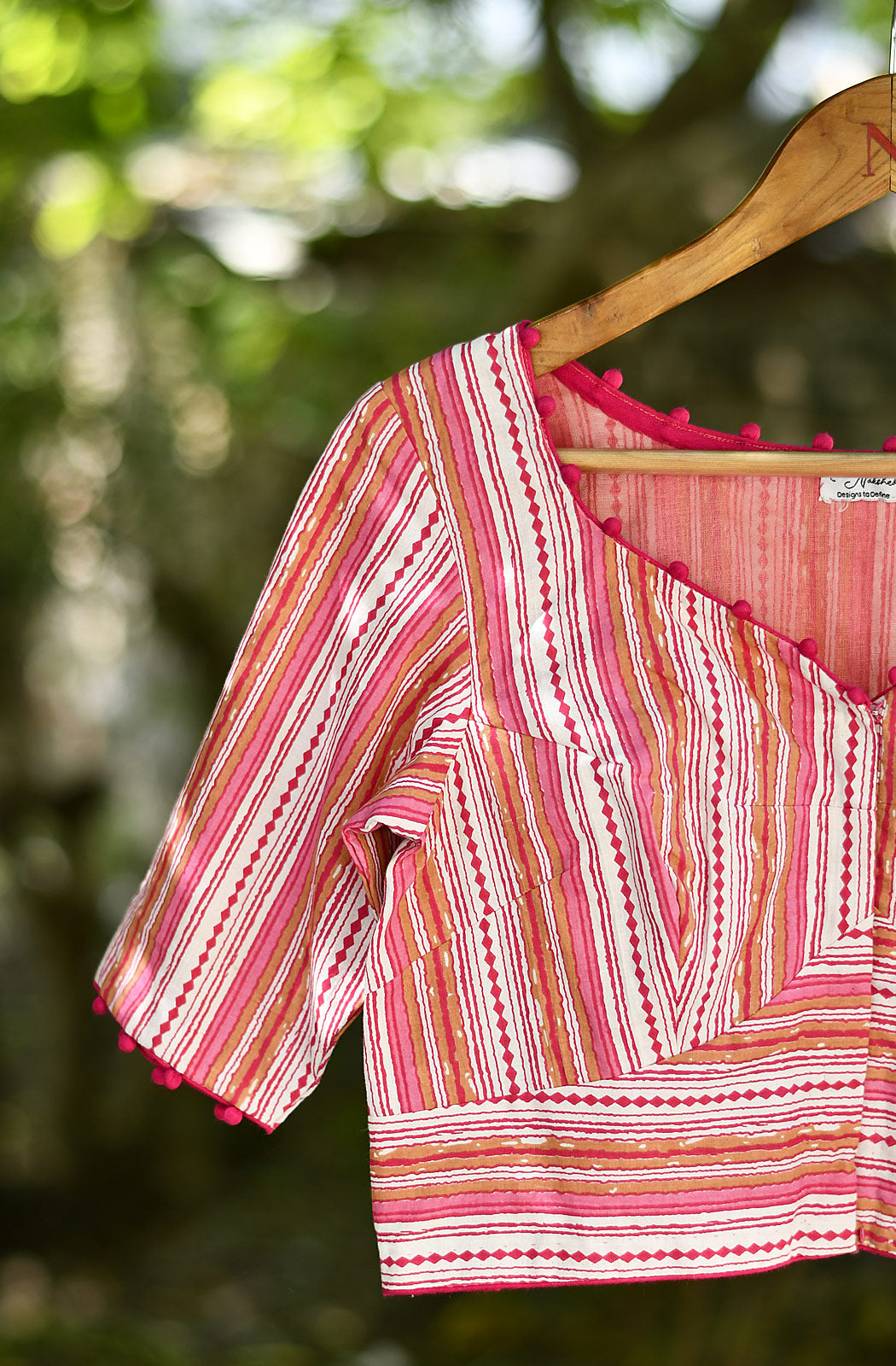 Multicolor Pure Cotton Blouse - Naksheband