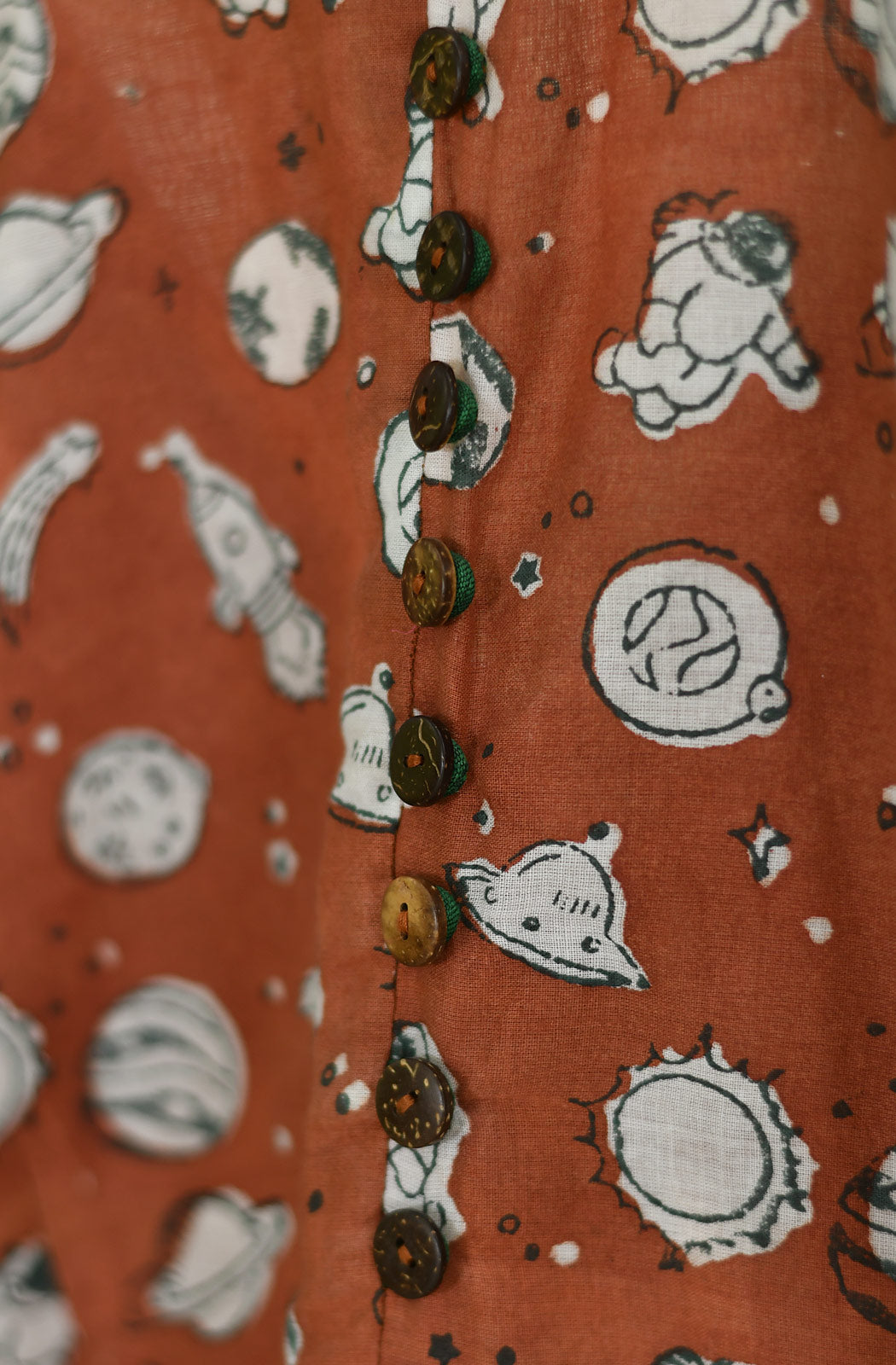 Rust Brown Pure Cotton Blouse - Naksheband