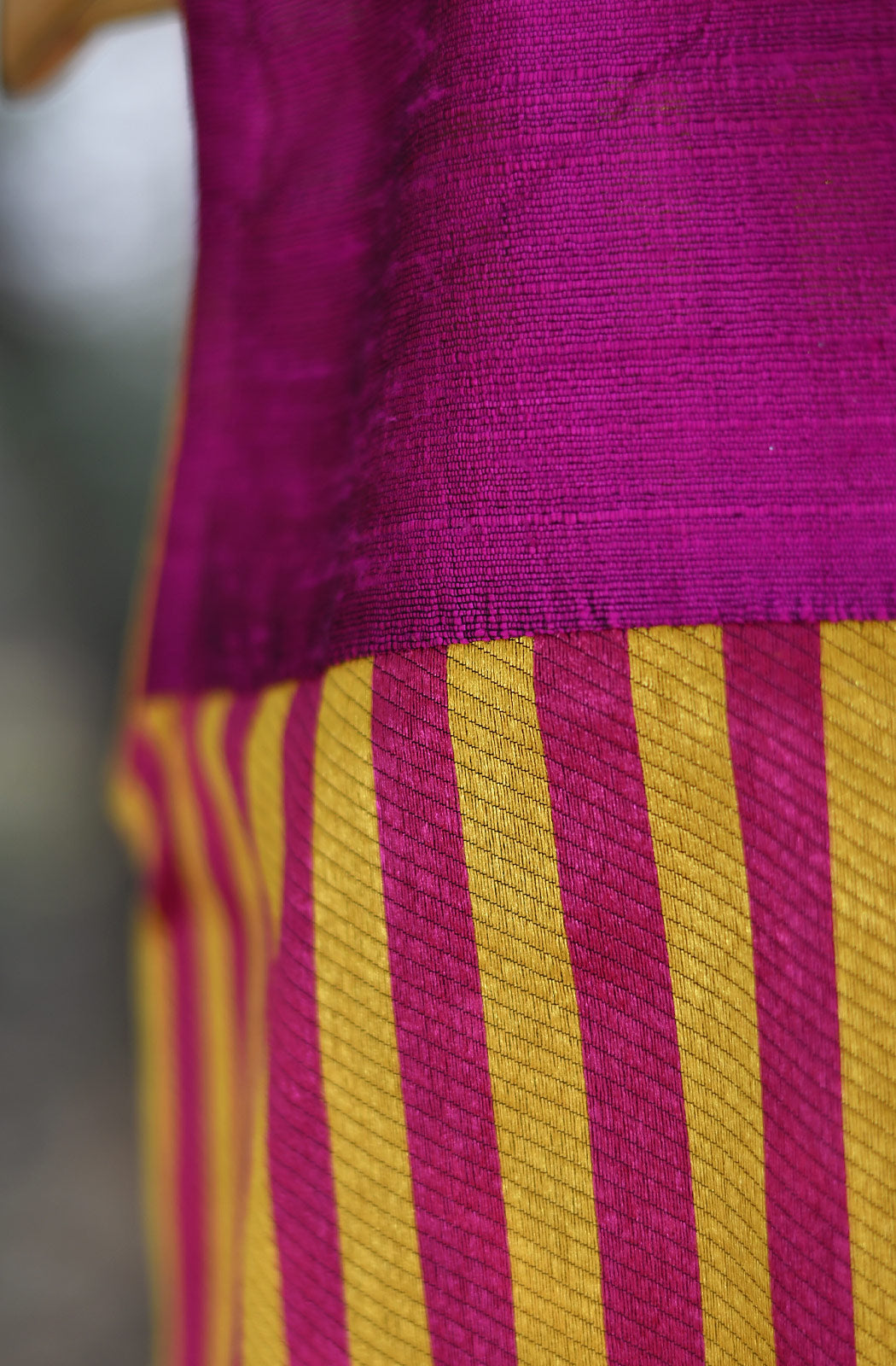 Rani and Mustard Dupian Silk Blouse - Naksheband