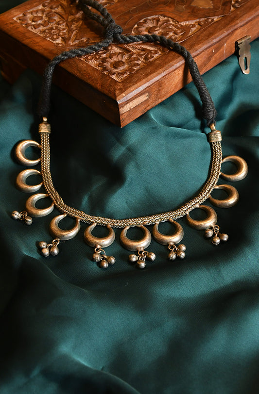 Damini Oxidised Necklace - Naksheband