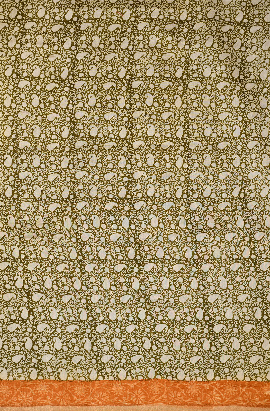 Brown Pure Silk Chanderi Hand Block Printed Saree - Naksheband