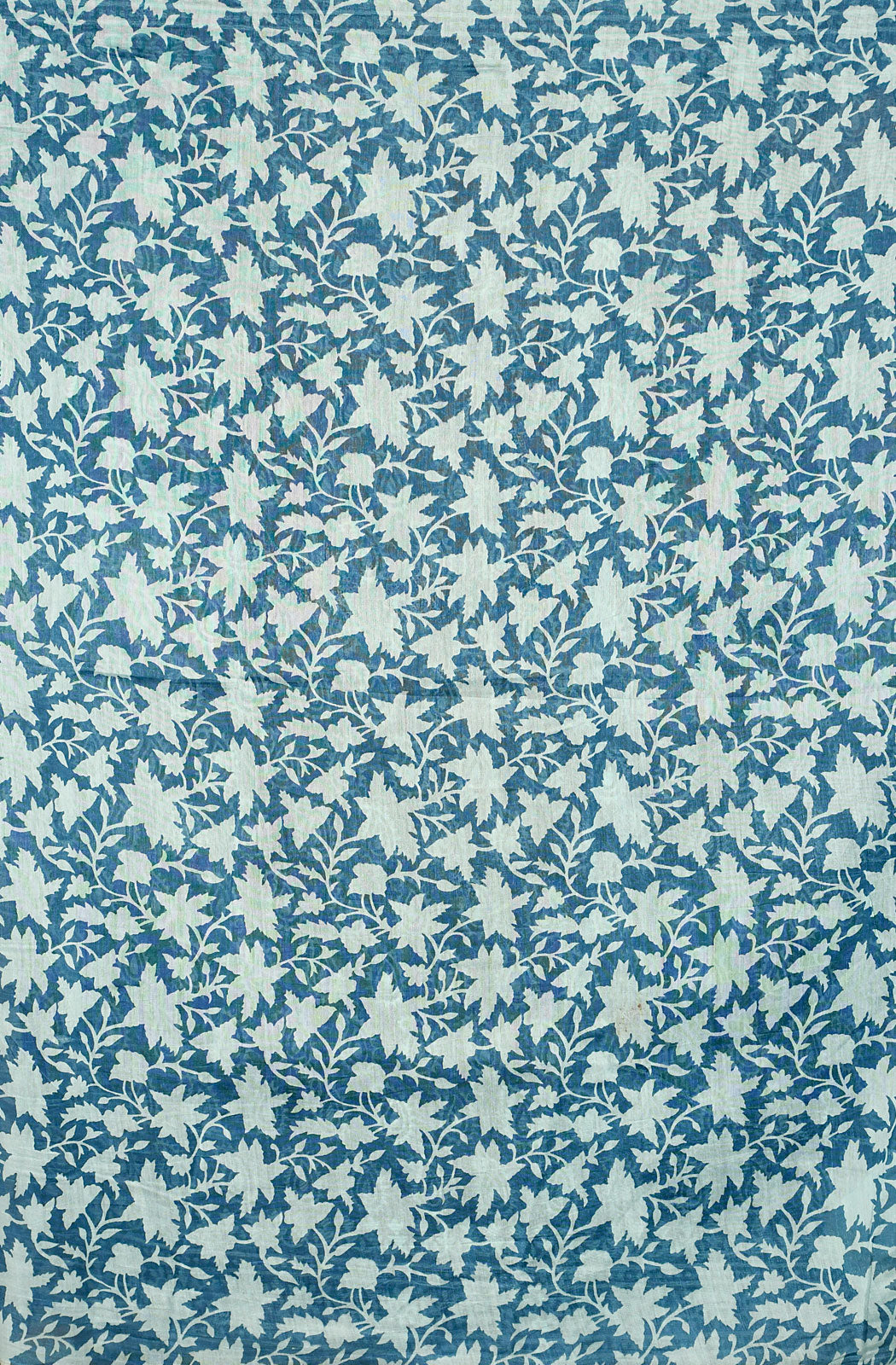 Indigo Pure Silk Chanderi Hand Block Printed Saree - Naksheband