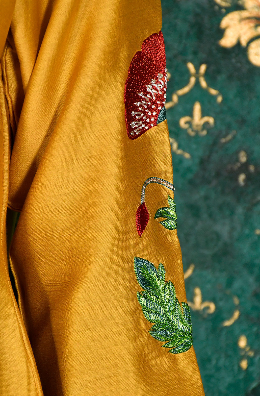 Mustard Munga Silk Suit Set - Naksheband