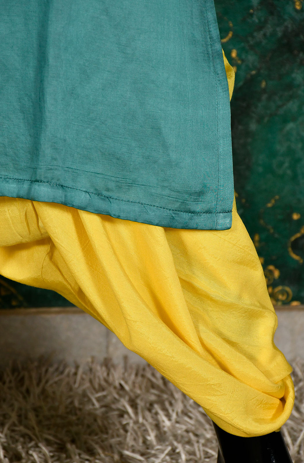 Teal Pure Modal Silk Hand Embroidered Suit Set - Naksheband