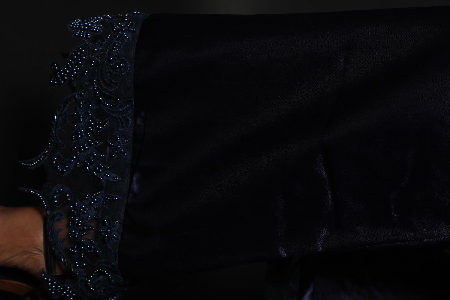 Prussian Blue Color Designer Embroidered Suit Set - Indigo - Naksheband
