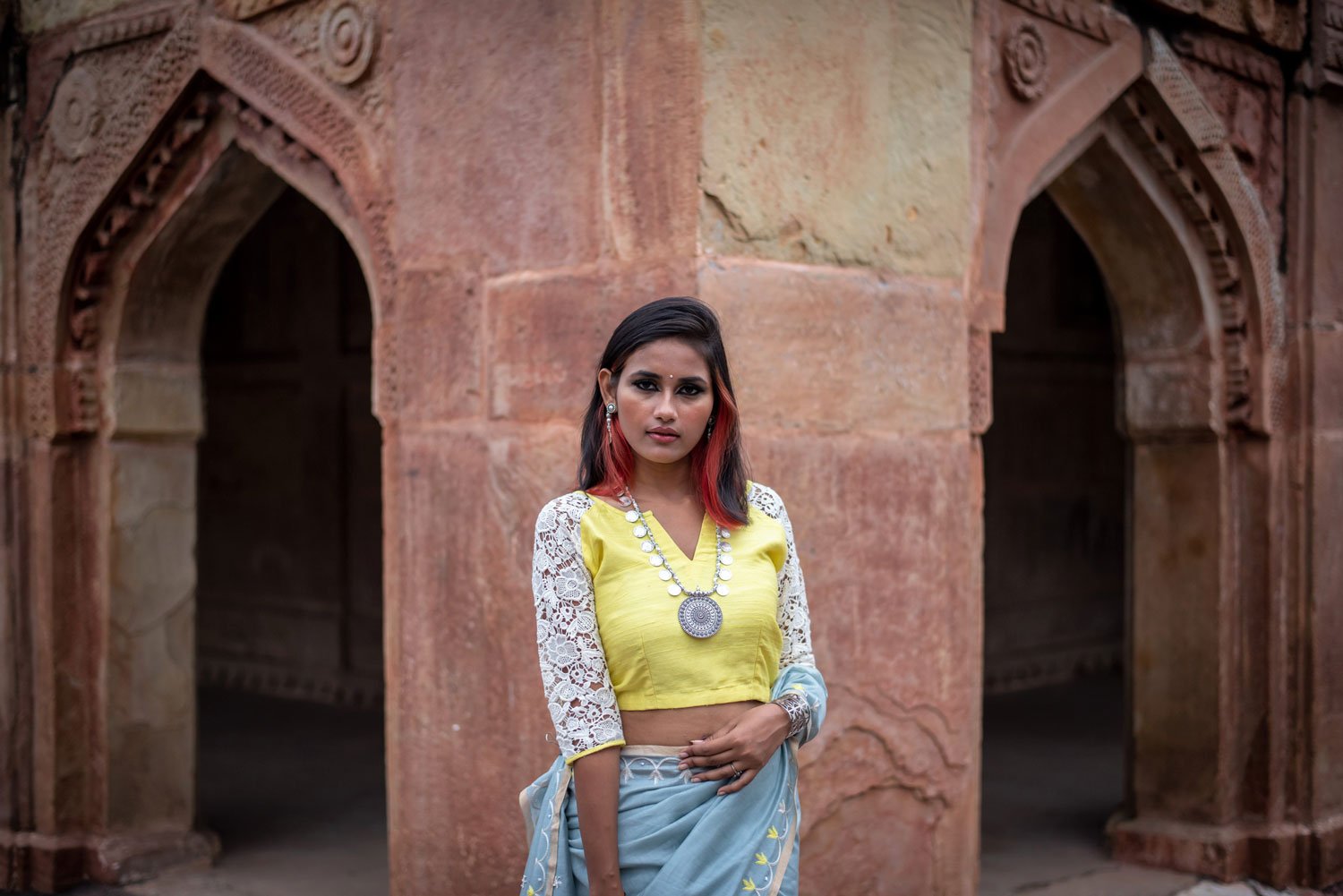 Grey Color  Designer Pure Silk Chanderi Saree - Sunny Side - Naksheband