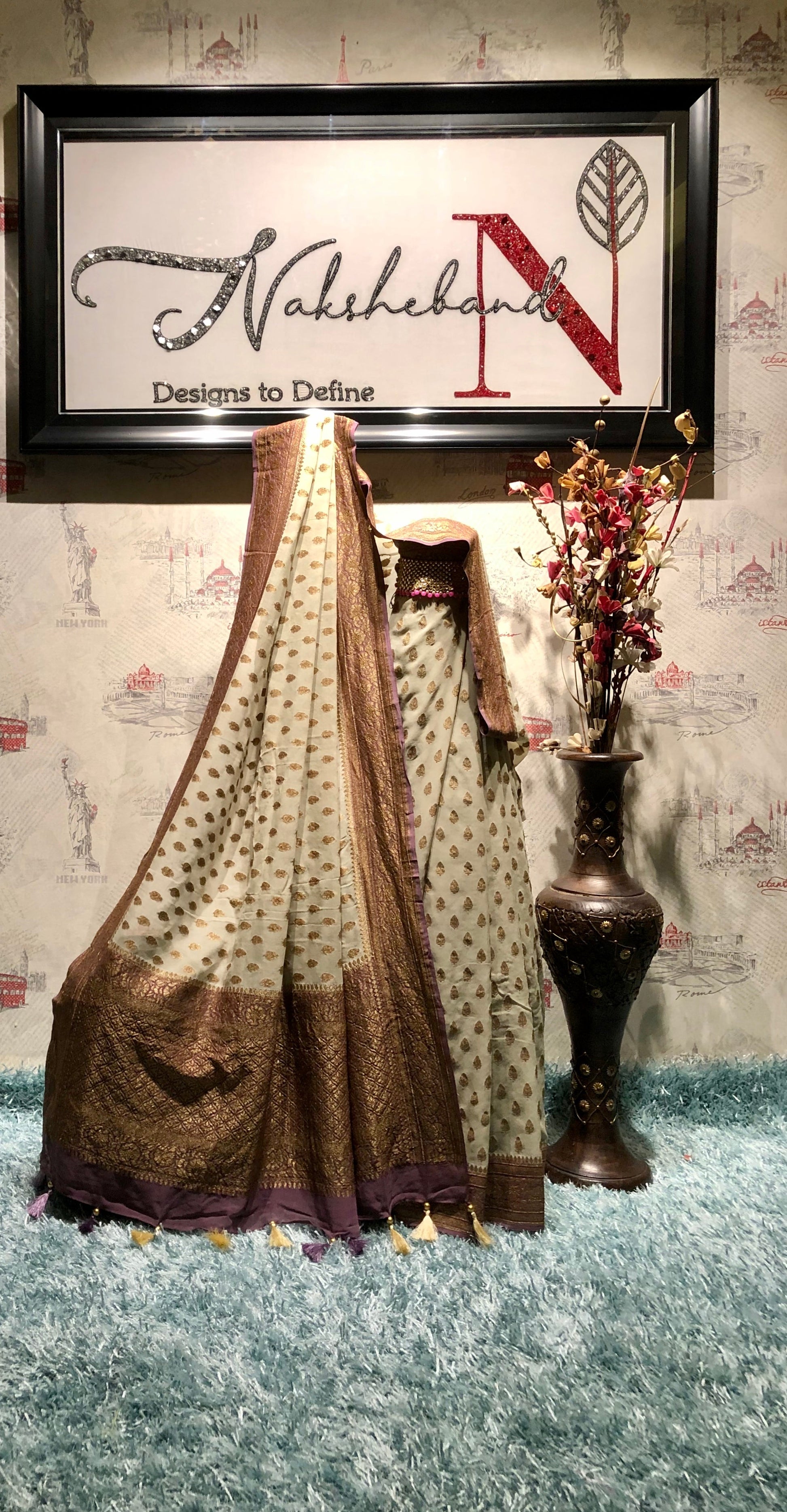 Pure Banarasi Saree Khaddi - Mauve Munch - Naksheband