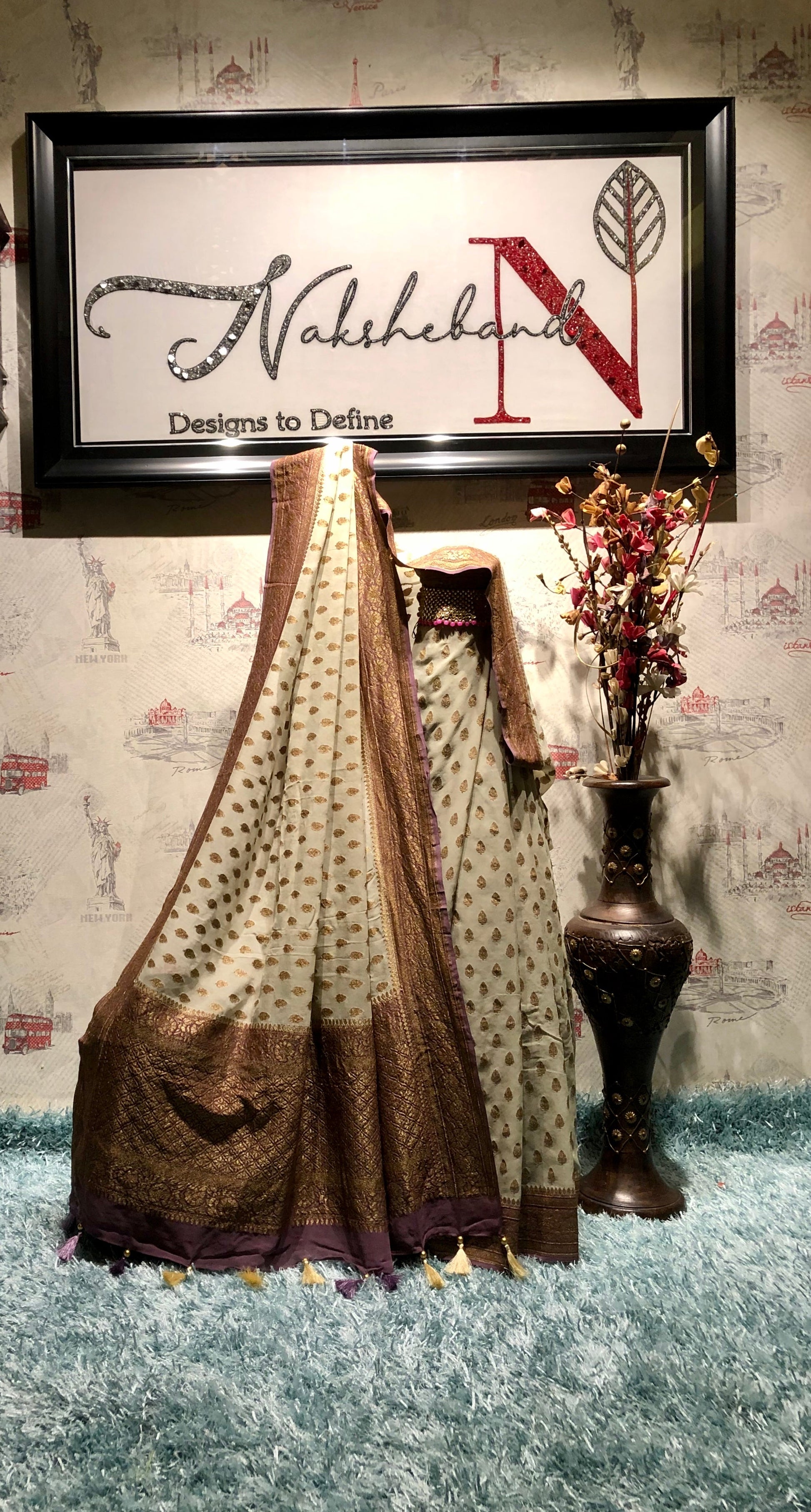 Pure Banarasi Saree Khaddi - Mauve Munch - Naksheband