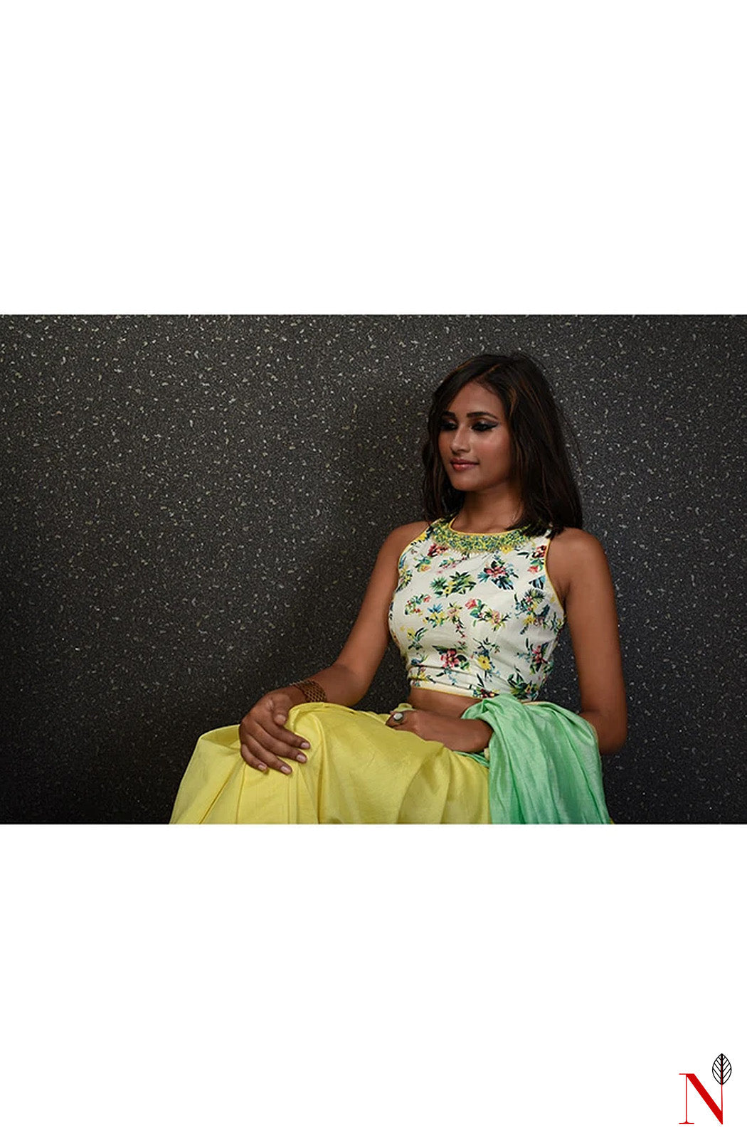 White Color Cotton Printed Designer Blouse - Naksheband