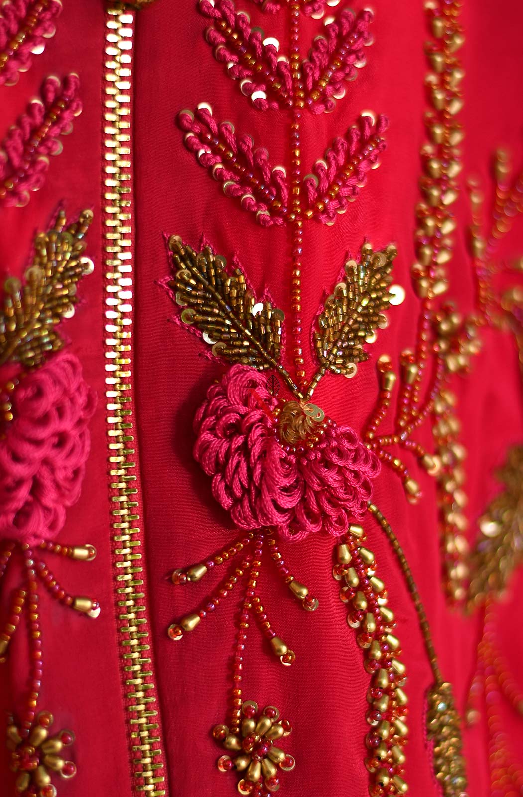 Rani Pure Crepe Hand Embroidered Designer Blouse - Naksheband
