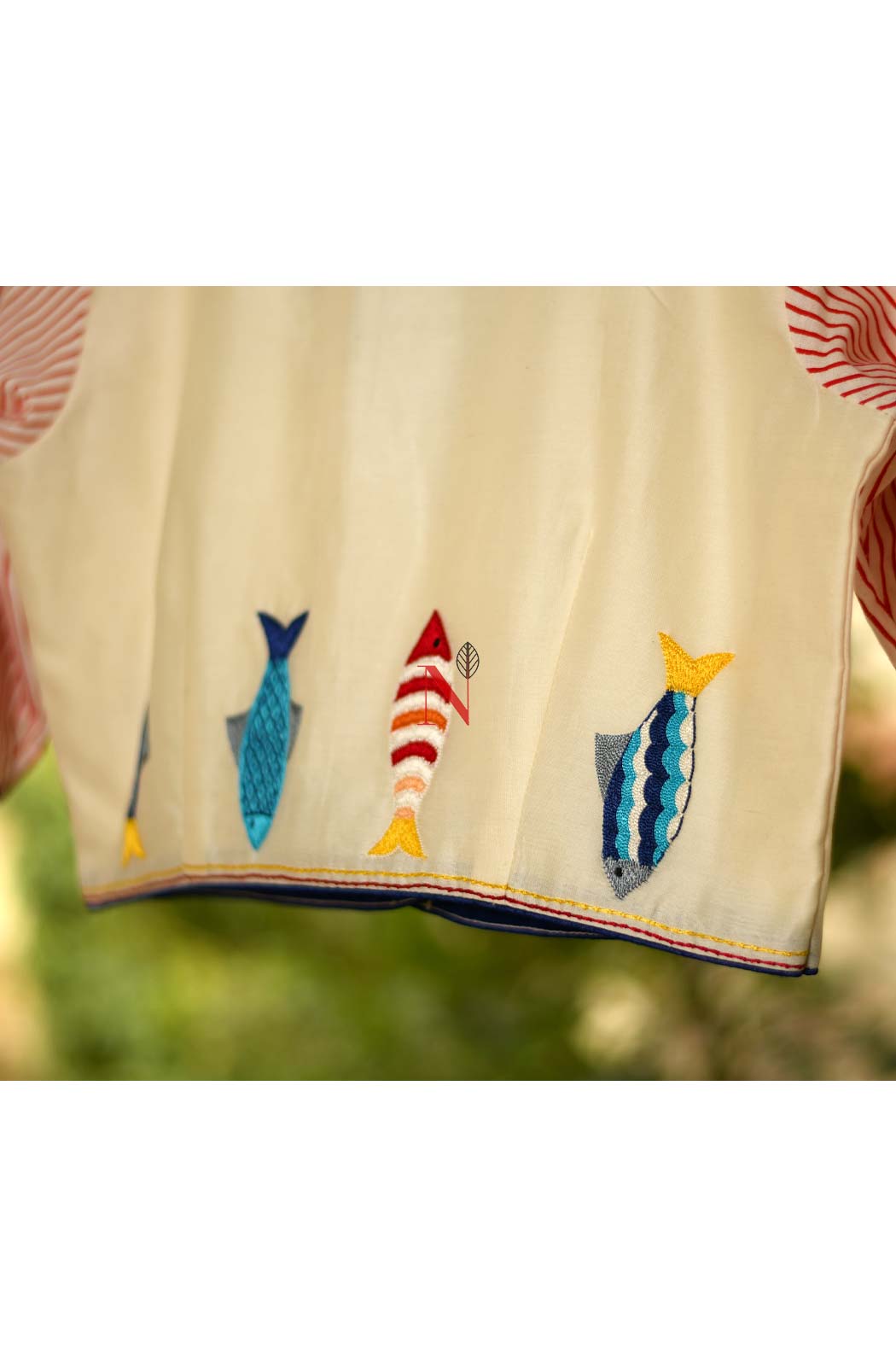 Cream Pure Silk Chanderi Hand Embroidered Designer Blouse - Naksheband