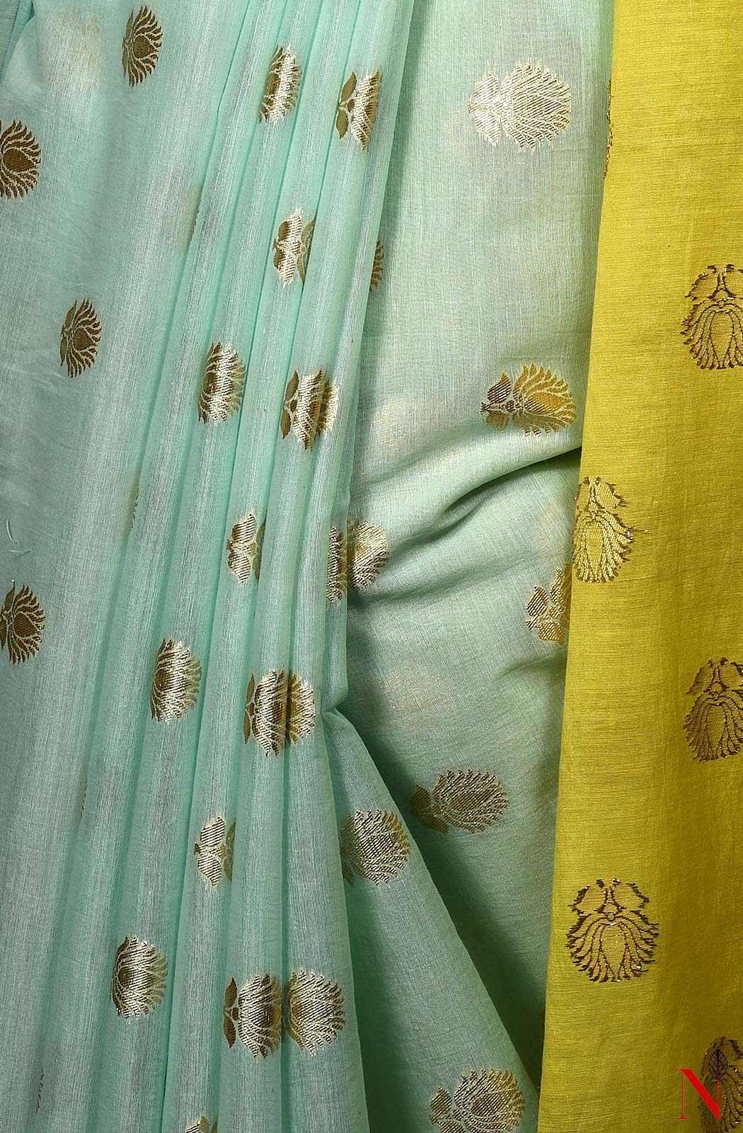 Mint Pure Silk Chanderi Saree - Naksheband