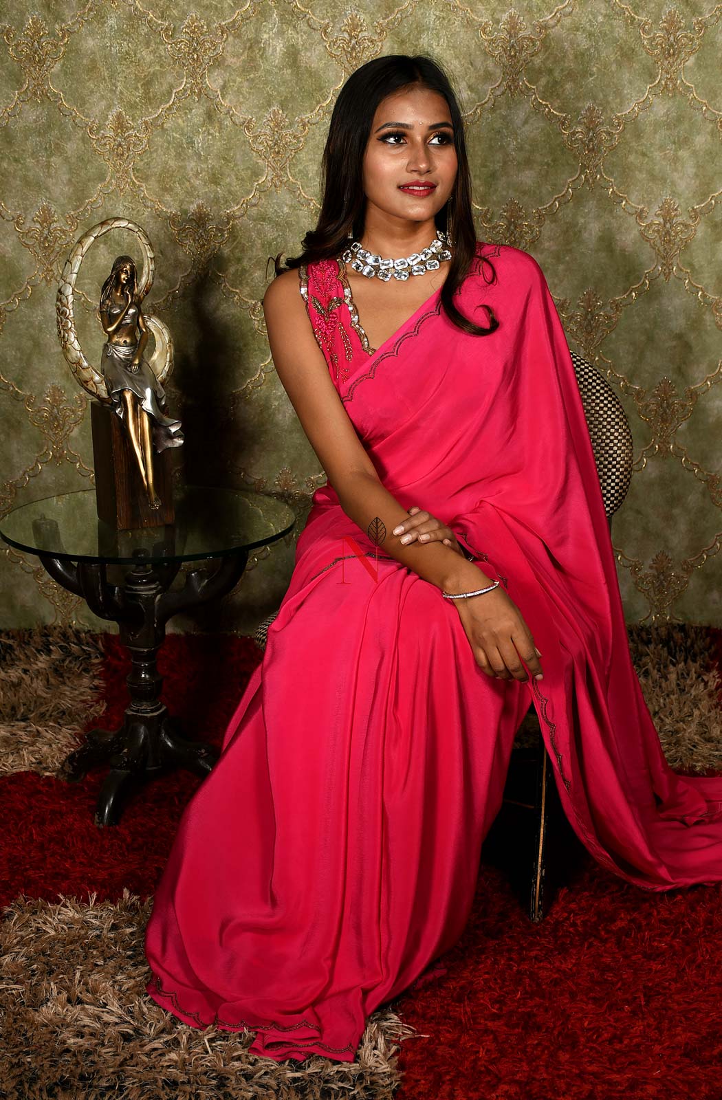 Rani Designer Pure Crepe Saree - Naksheband