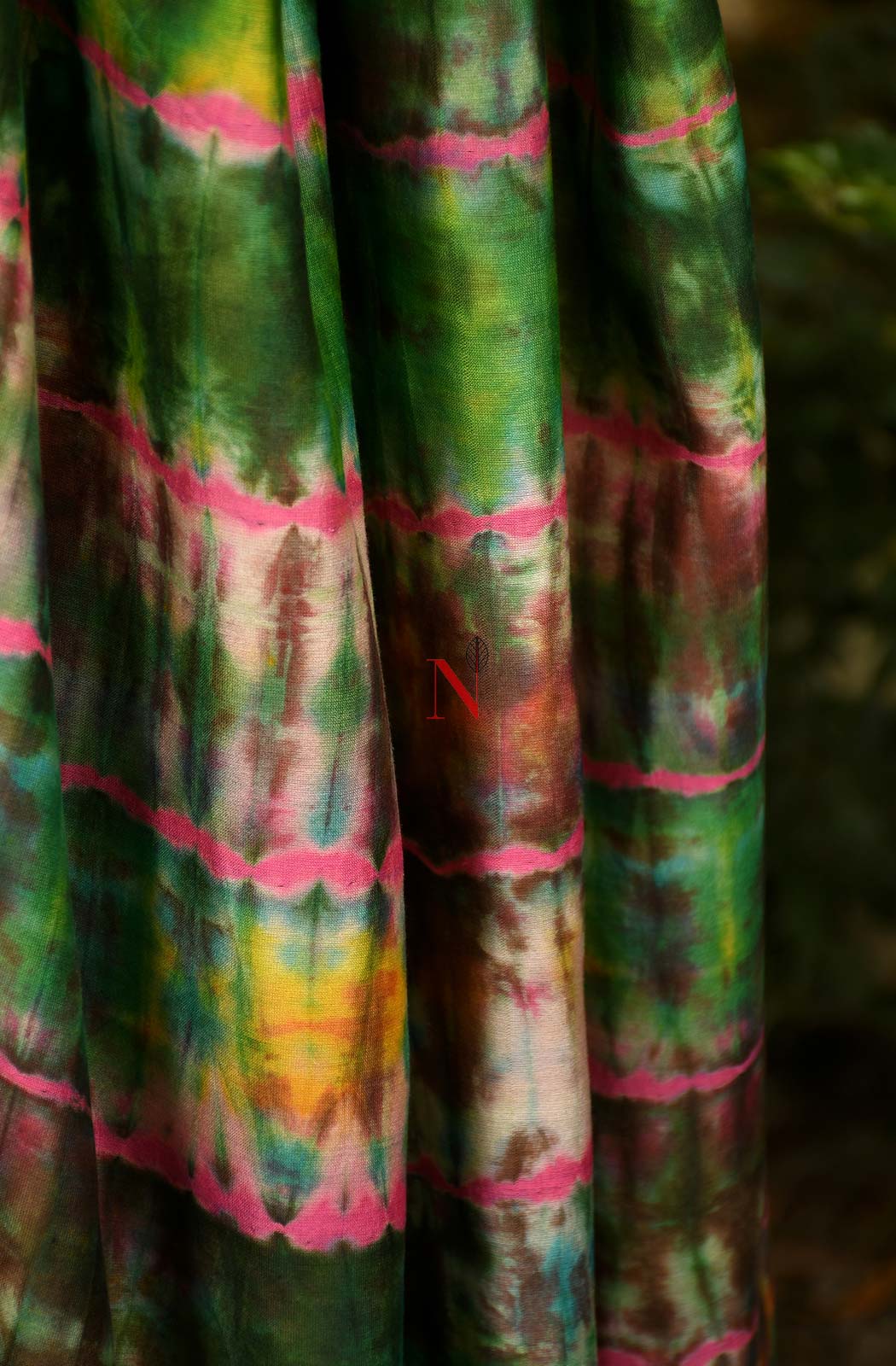 Black & Multicolor Pure Silk Chanderi Saree - Shibori - Naksheband