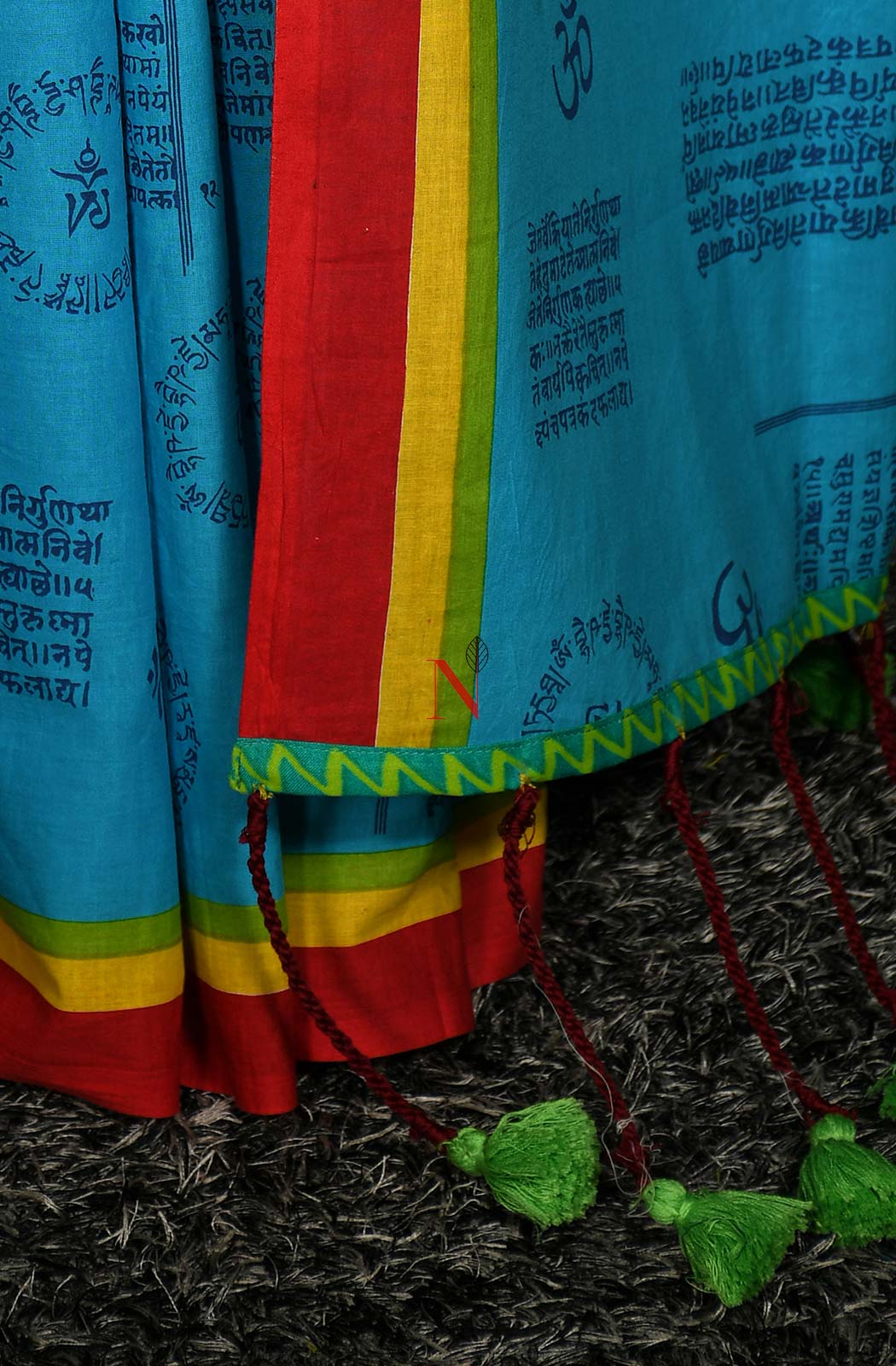 Blue Pure Cotton Printed Saree - Naksheband