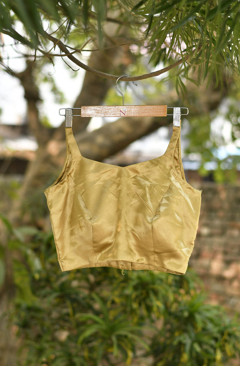 Golden Pure Satin Blouse