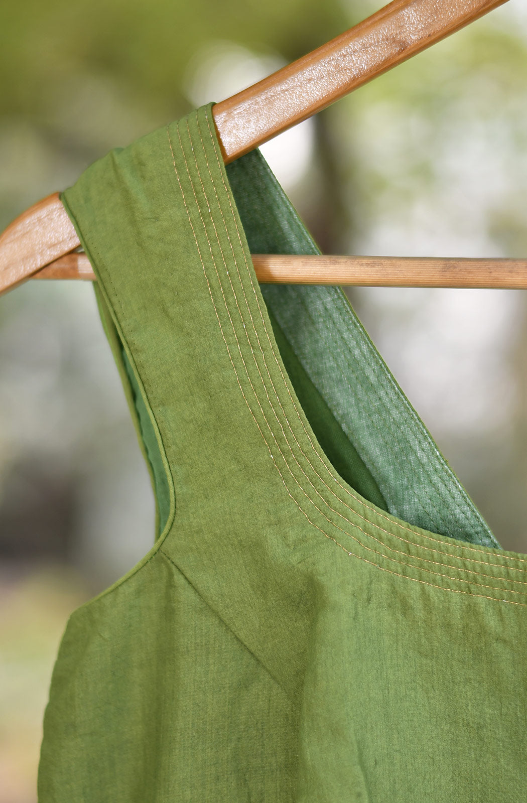 Crocodile Green Pure Silk Blouse - Naksheband