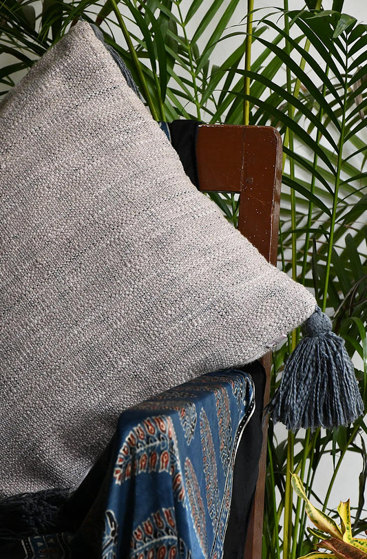 Mauve Hand Woven Jute 16x16 Cushion Cover