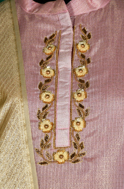 Levender Pink Tissue Silk Suit Set