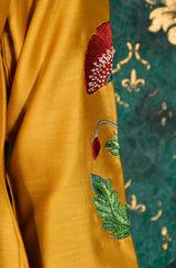 Mustard Munga Silk Suit Set