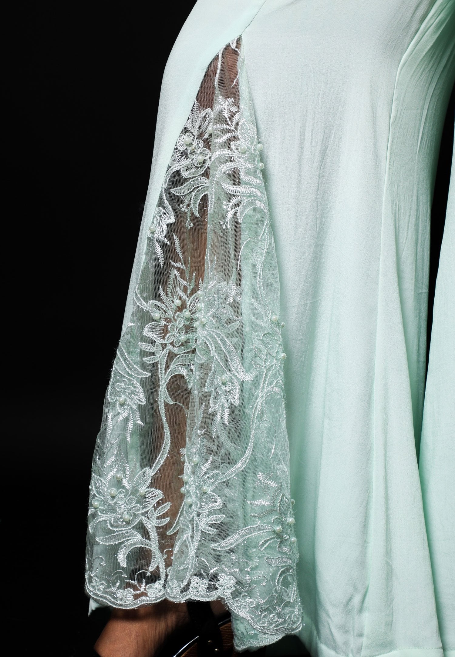 Aquamarine Indowestern Designer Plazzo Top Set - Mint Munch - Naksheband