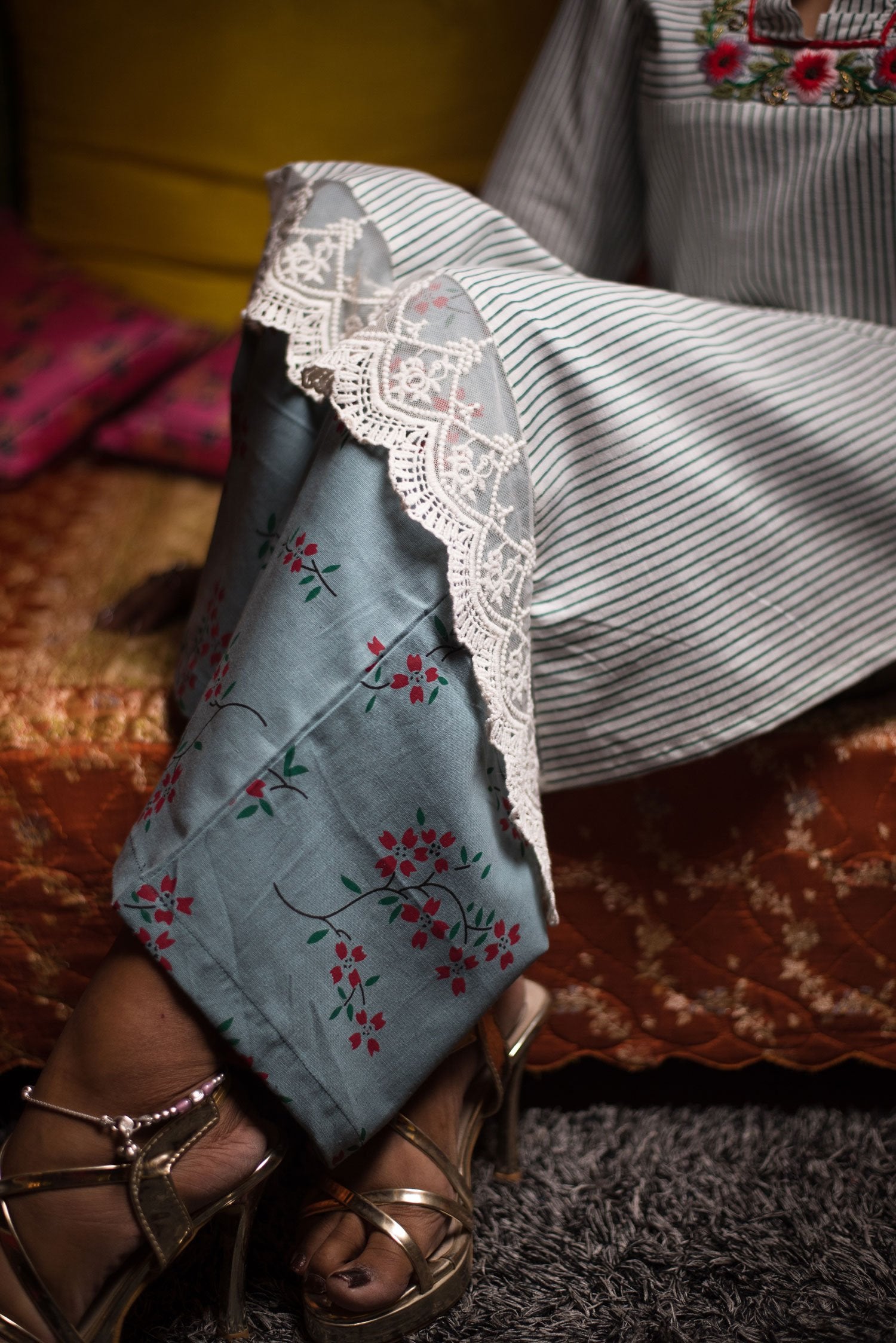 Cotton Suit Set Designer - Jolly Jade - Naksheband