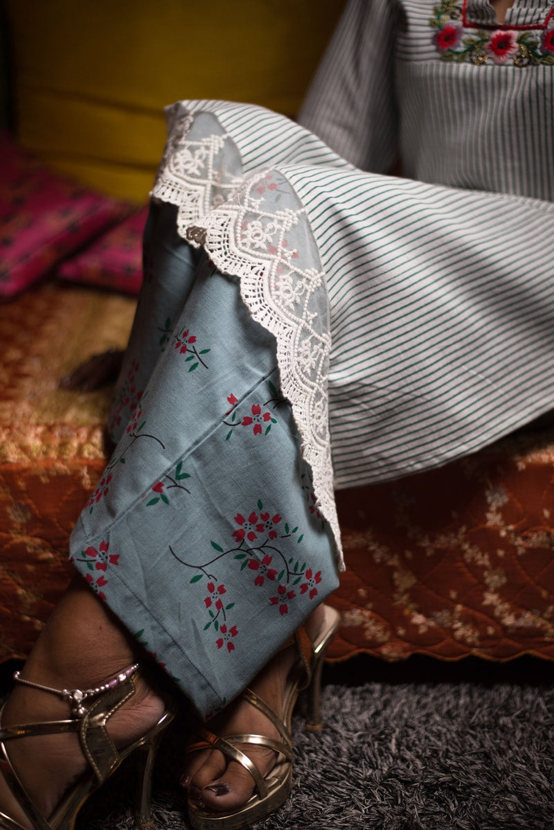 Cotton Suit Set Designer - Jolly Jade - Naksheband