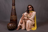 Teared Garara Chanderi Silk Set - Honey Dew - Naksheband