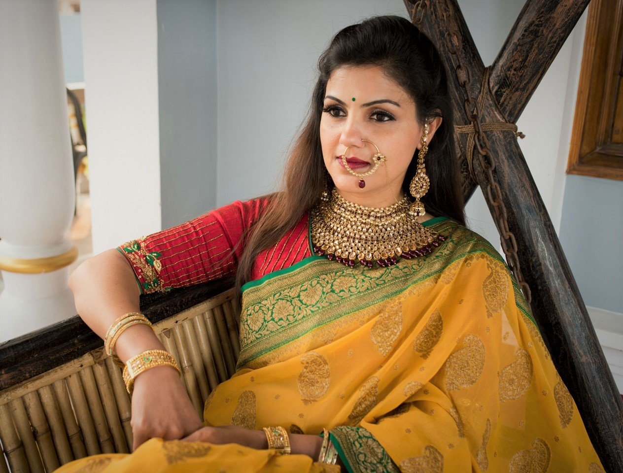 Pure Banarasi Saree khaddi  - Medallion - Naksheband
