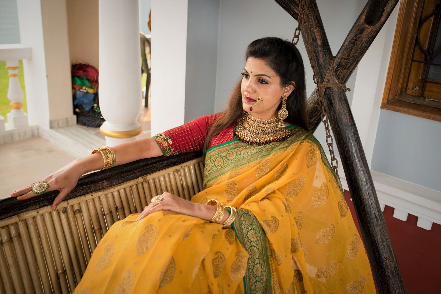 Pure Banarasi Saree khaddi  - Medallion - Naksheband