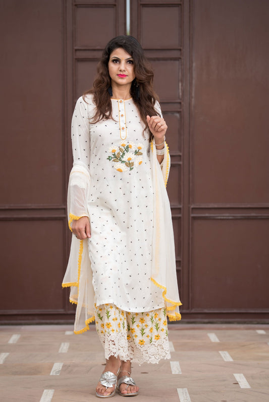 Cotton Suit Set Designer - Honey Bunny - Naksheband
