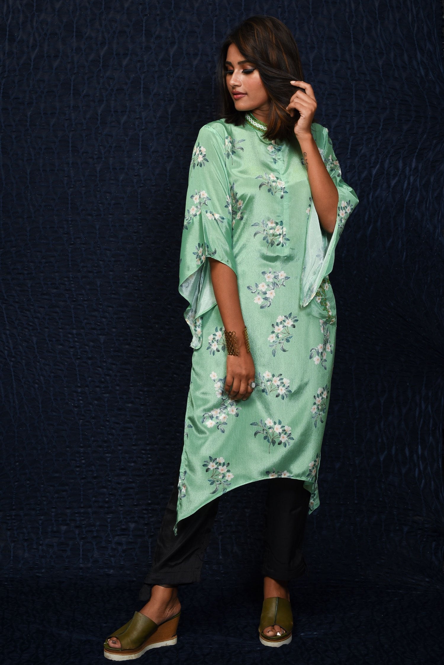 IndoWestern Designer Suit Set - Platinum - Naksheband