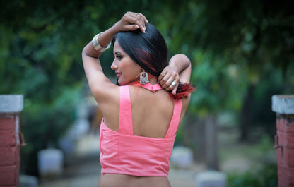 Designer Pure Cotton Blouse - Ballet - Naksheband