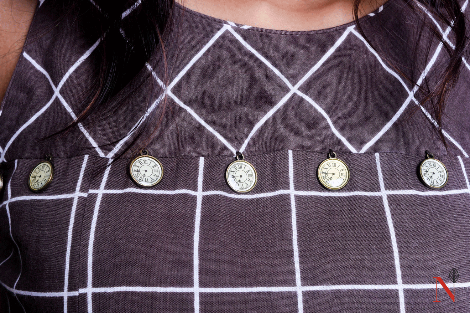 Brownish Grey And White Color Indowestern Designer Suit Set - Milkweed - Naksheband
