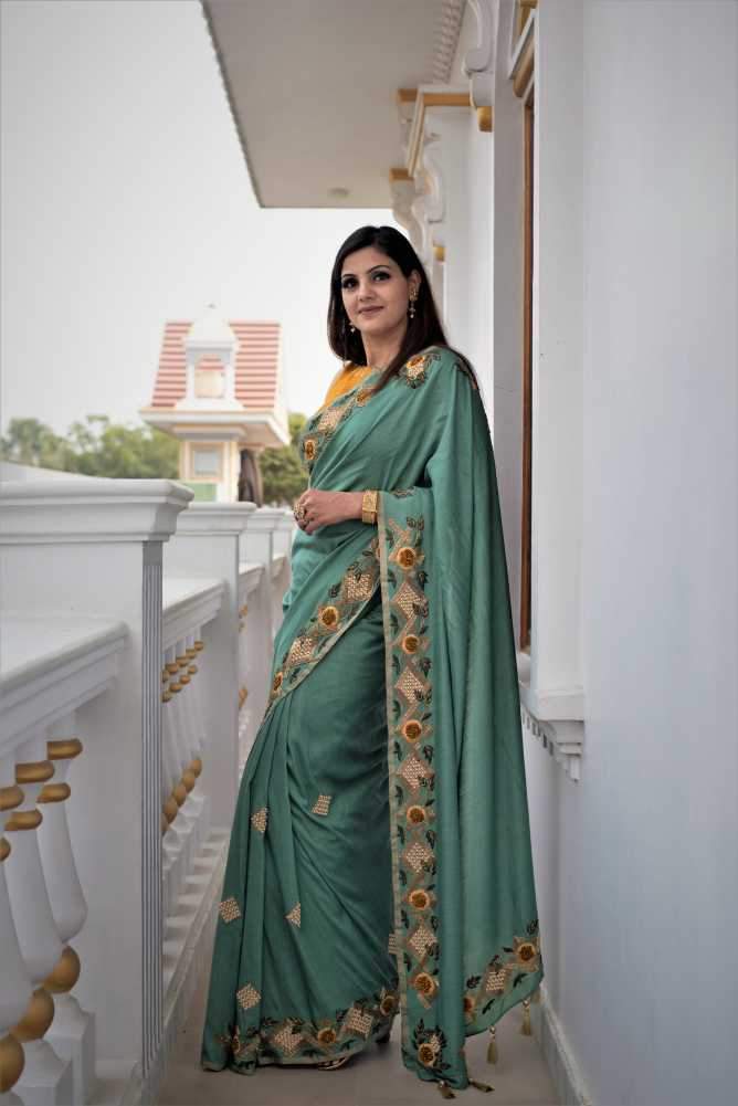Designer Pure Monga Embroidery - Relic - Naksheband