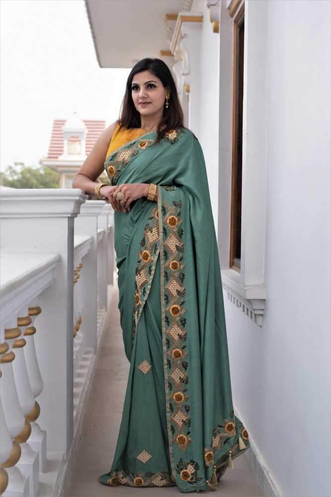 Designer Pure Monga Embroidery - Relic - Naksheband