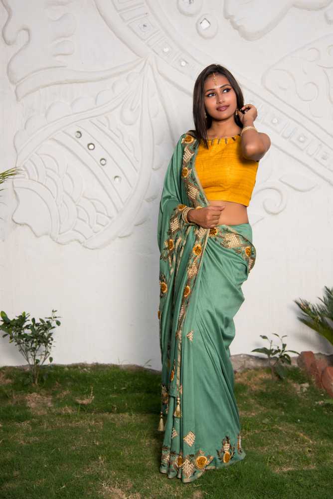 Designer Pure Monga Embroidery - Relic - Naksheband
