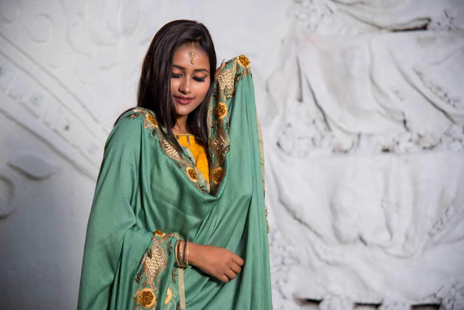 Designer Pure Monga Embroidery - Relic - Naksheband