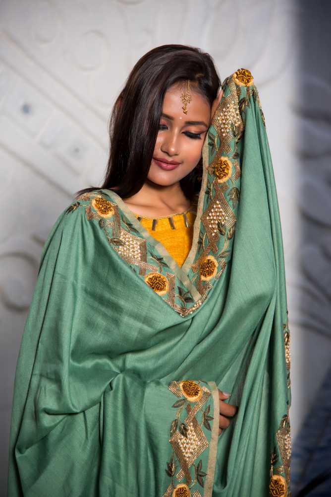 Designer Pure Monga Embroidery - Relic - Naksheband