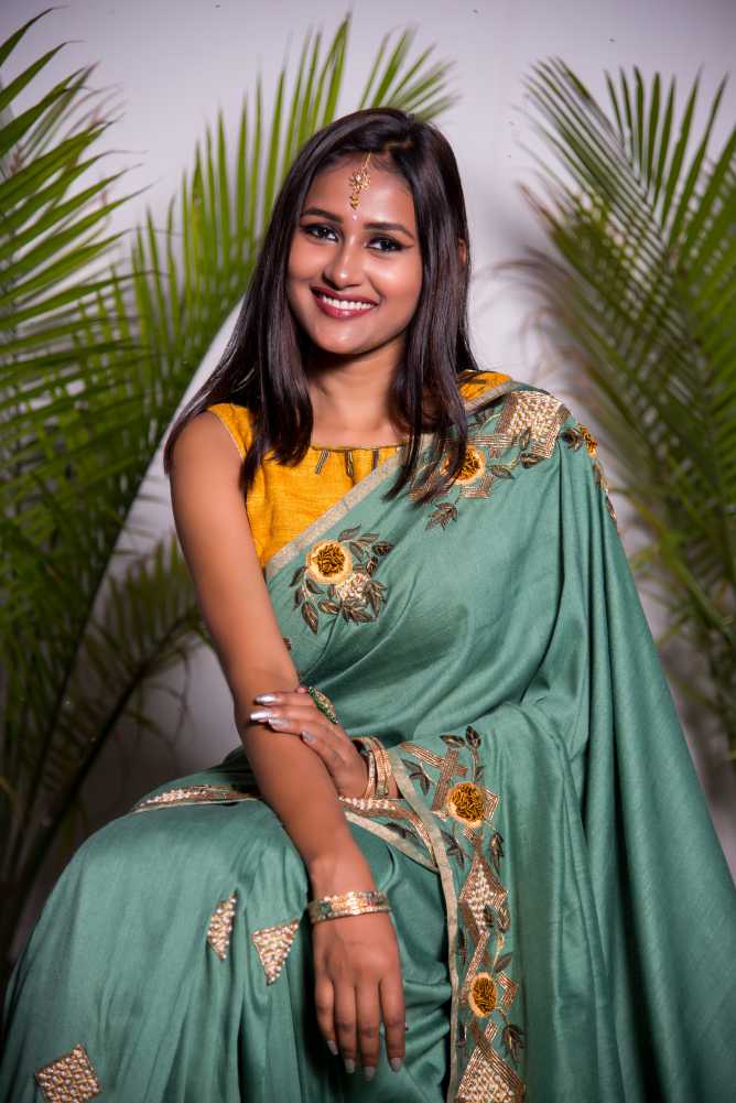 Designer Pure Monga Embroidery - Relic - Naksheband