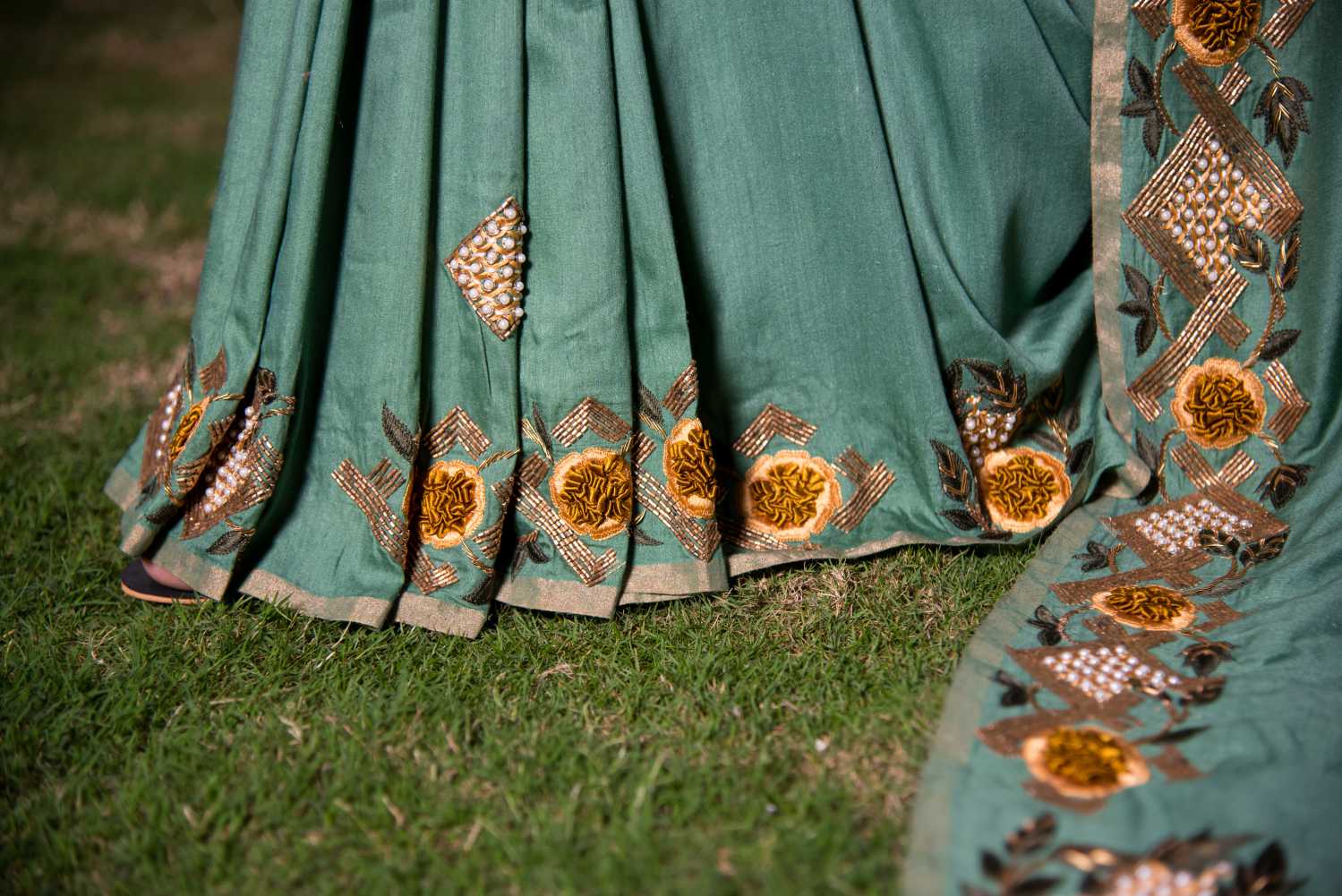 Designer Pure Monga Embroidery - Relic - Naksheband