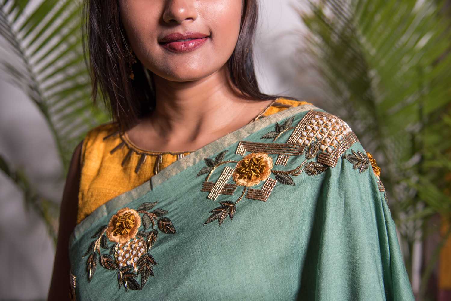 Designer Pure Monga Embroidery - Relic - Naksheband