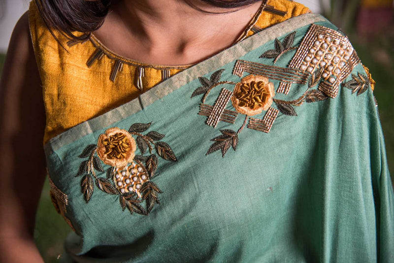 Designer Pure Monga Embroidery - Relic - Naksheband