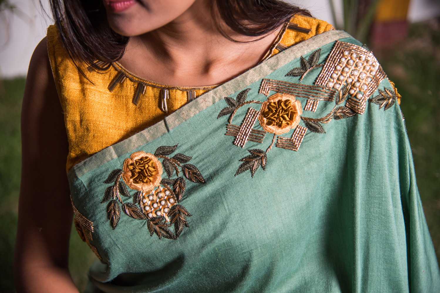 Designer Pure Monga Embroidery - Relic - Naksheband