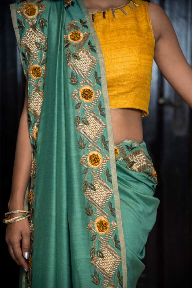Designer Pure Monga Embroidery - Relic - Naksheband