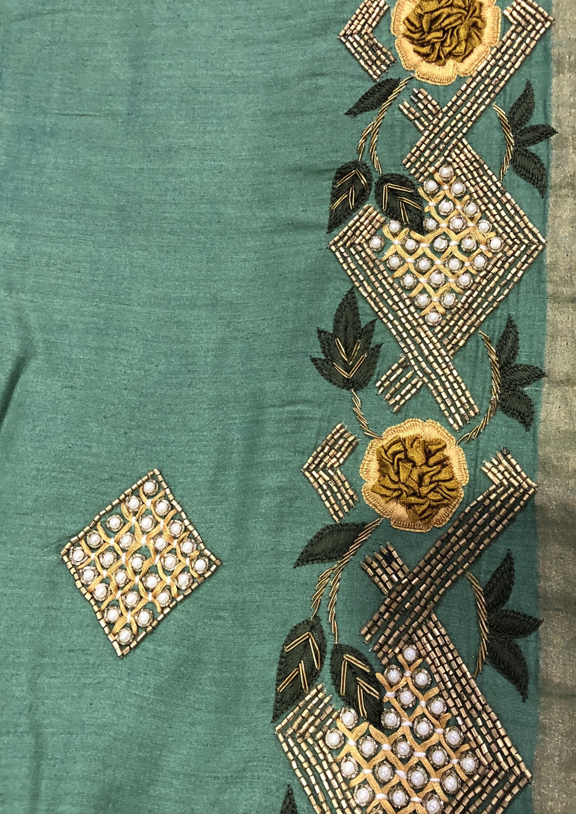 Designer Pure Monga Embroidery - Relic - Naksheband