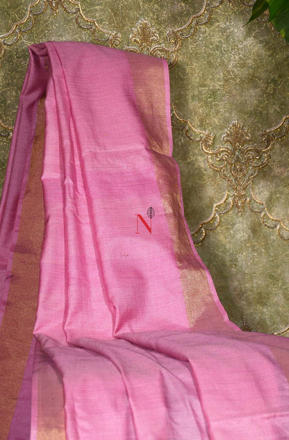Pink Pure Muga Silk Dupatta
