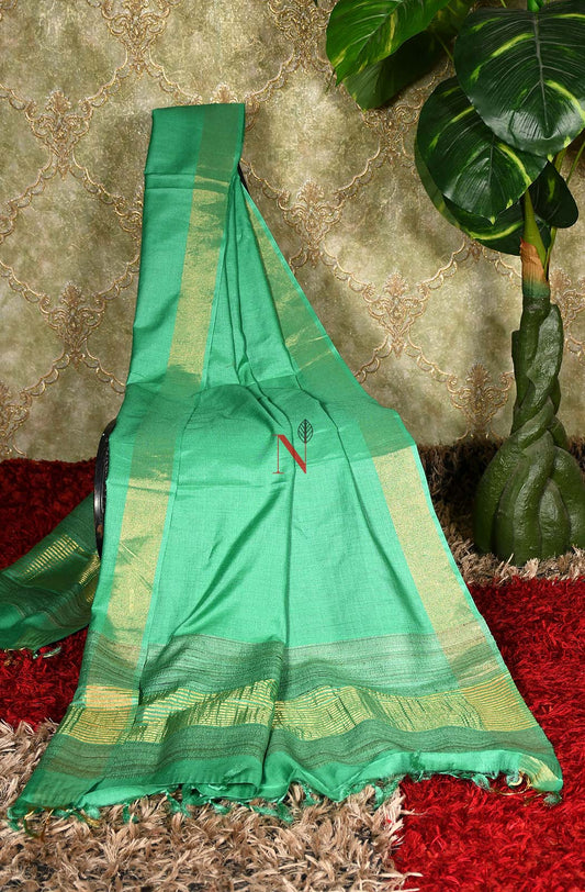 Sea Green Pure Muga Silk Dupatta