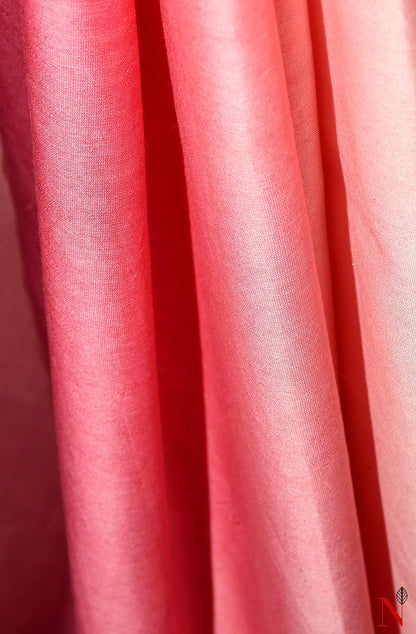 Onion Pink Dual Dye Pure Silk Chanderi Saree
